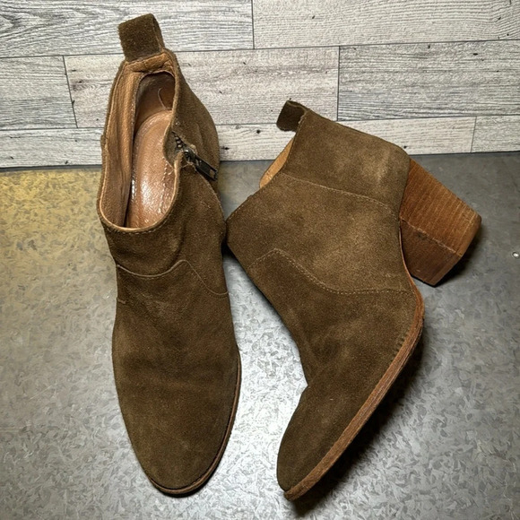 Madewell Boots Womens size 8 Brenner Suede Boho Heel Fall - Picture 2 of 10